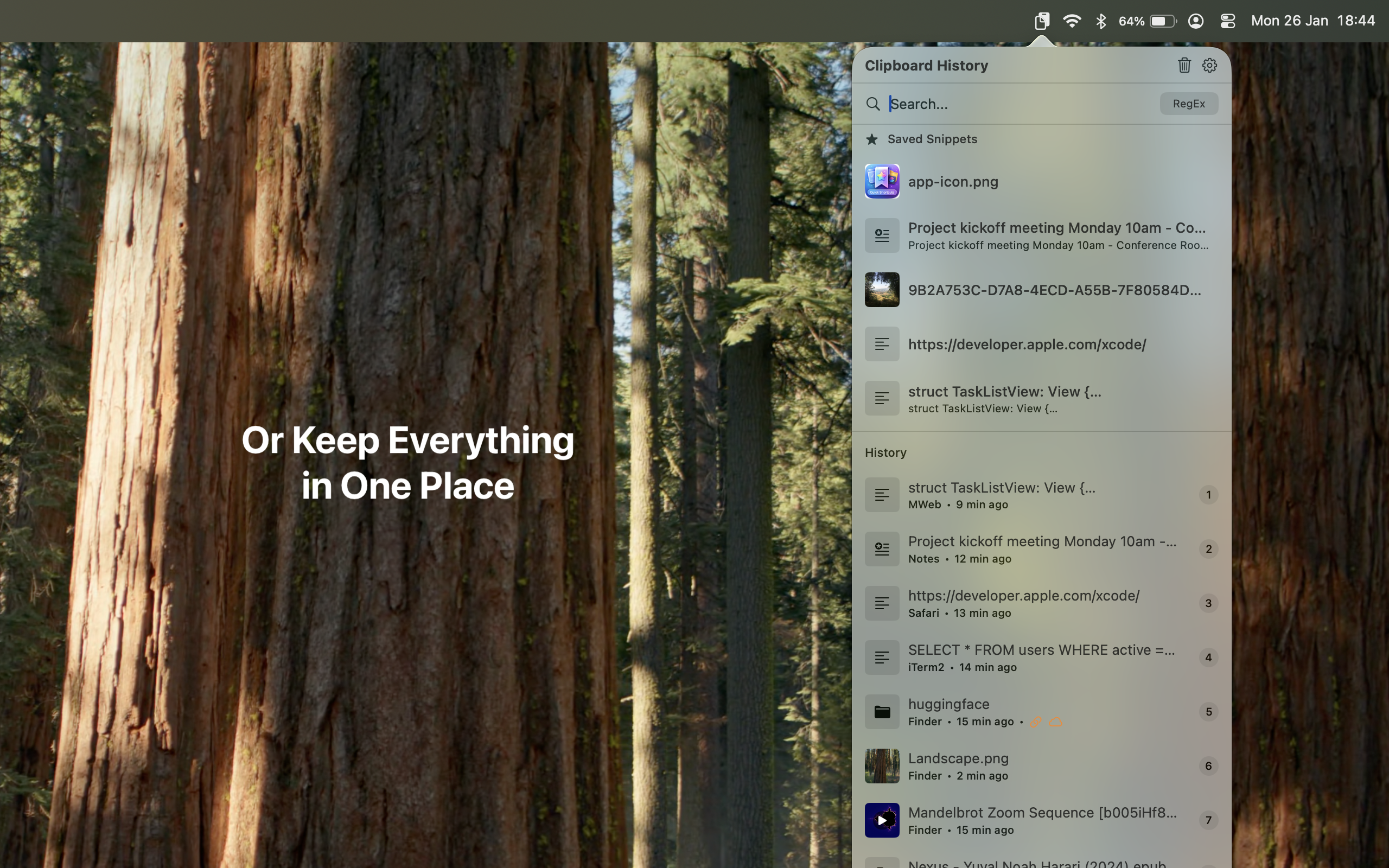 ClipboardMenu screenshot